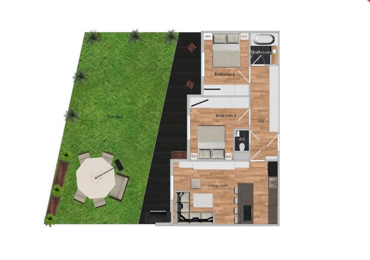 Krejcarek Garden Apartment Prag Exteriör bild